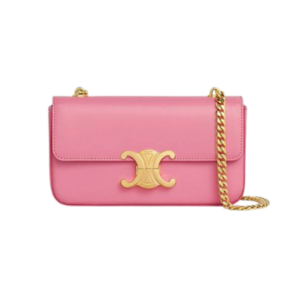 Celine Chain Shoulder Bag Triomphe In Triomphe Canvas Pink 197993Bf25Fo