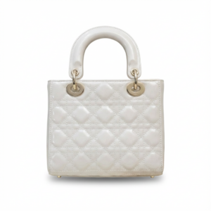 Small Lady Dior Bag Latte Cannage Lambskin 20cm