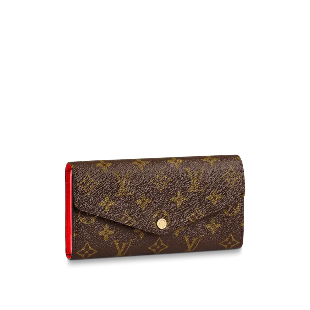 Louis Vuitton Sarah Monogram Wallet Red 19Cm M62236
