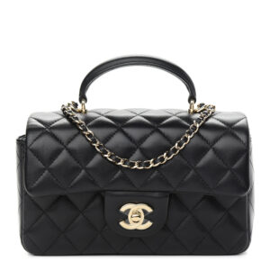 Chanel Mini Top Handle Flap In Black