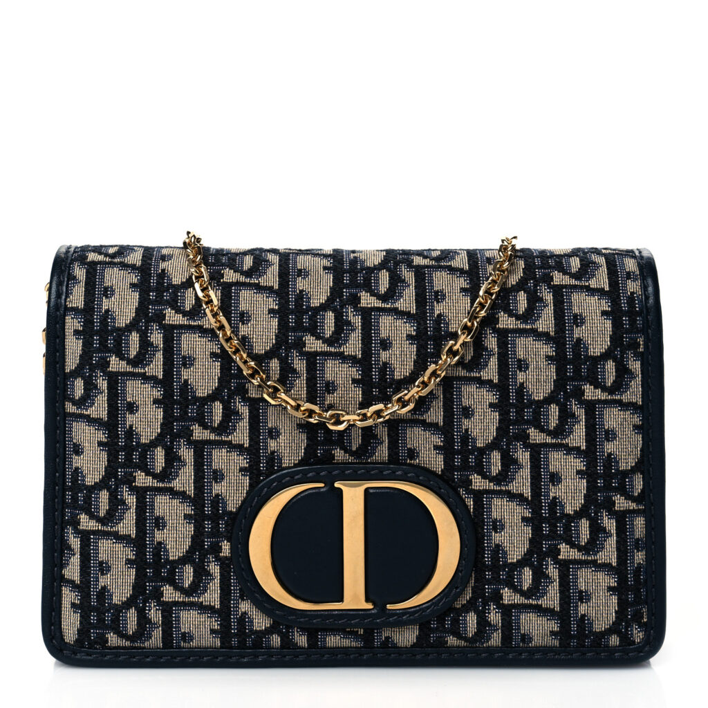 Dior Oblique 30 Montaigne 2-In-1 Pouch Blue