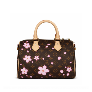 Louis Vuitton X Takashi Murakami Cherry Blossom Speedy 25 Bandouliere Brown Monogram Gold Hardware
