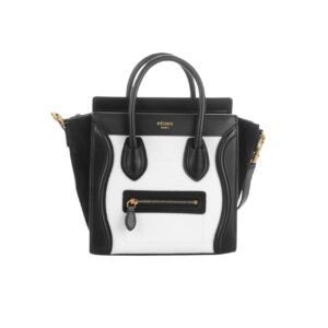 Celine Nano Luggage Handbag Black White 20Cm