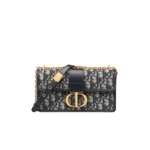 Dior 30 Montaigne Bag With Chain Blue
