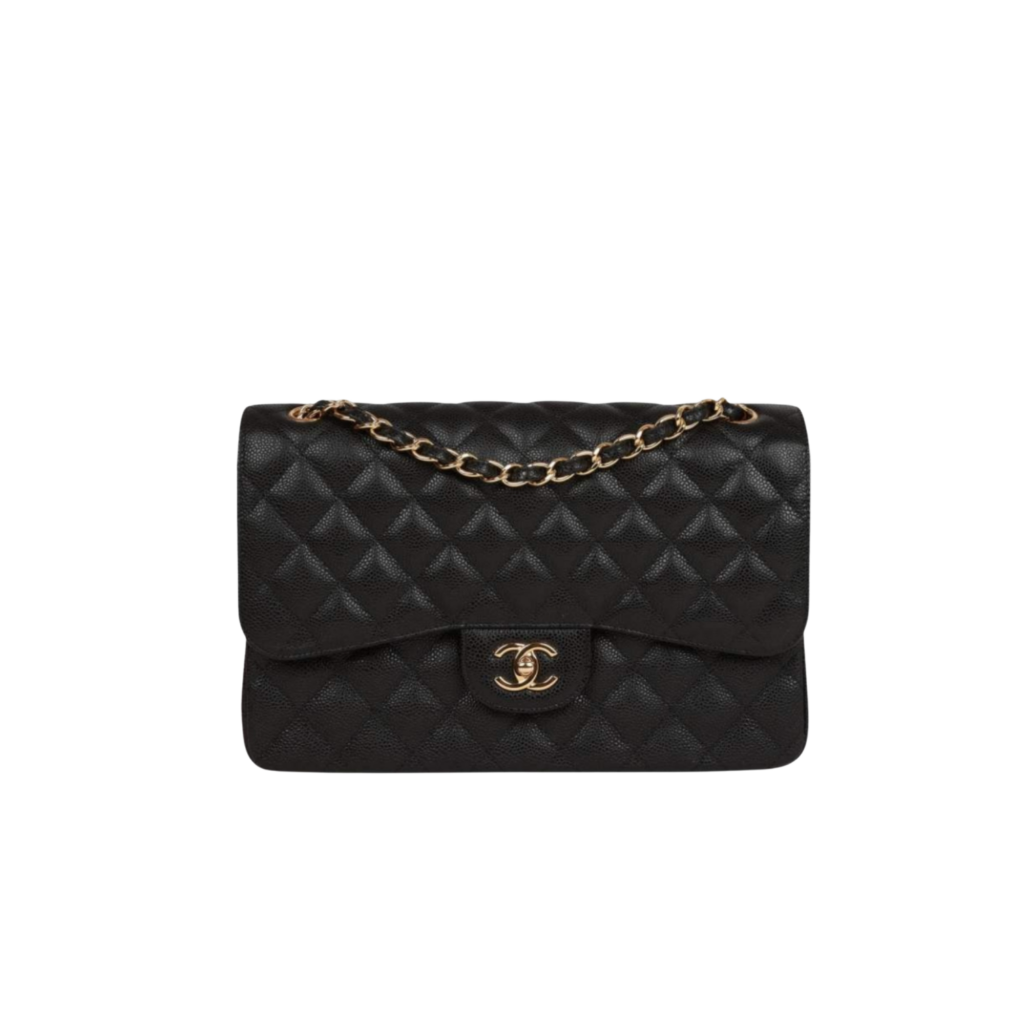 Chanel Double Flap Bag Black With Gold Hardware