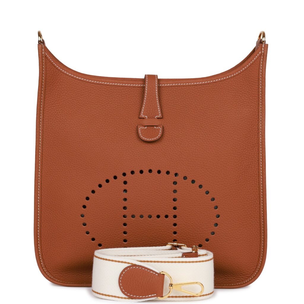 H Handbags Evelyne Iii Pm Gold Clemence Gold Hardware