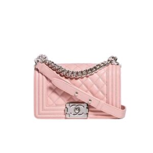 Chanel Boy Flap With Palladium Hardware Pink 20Cm