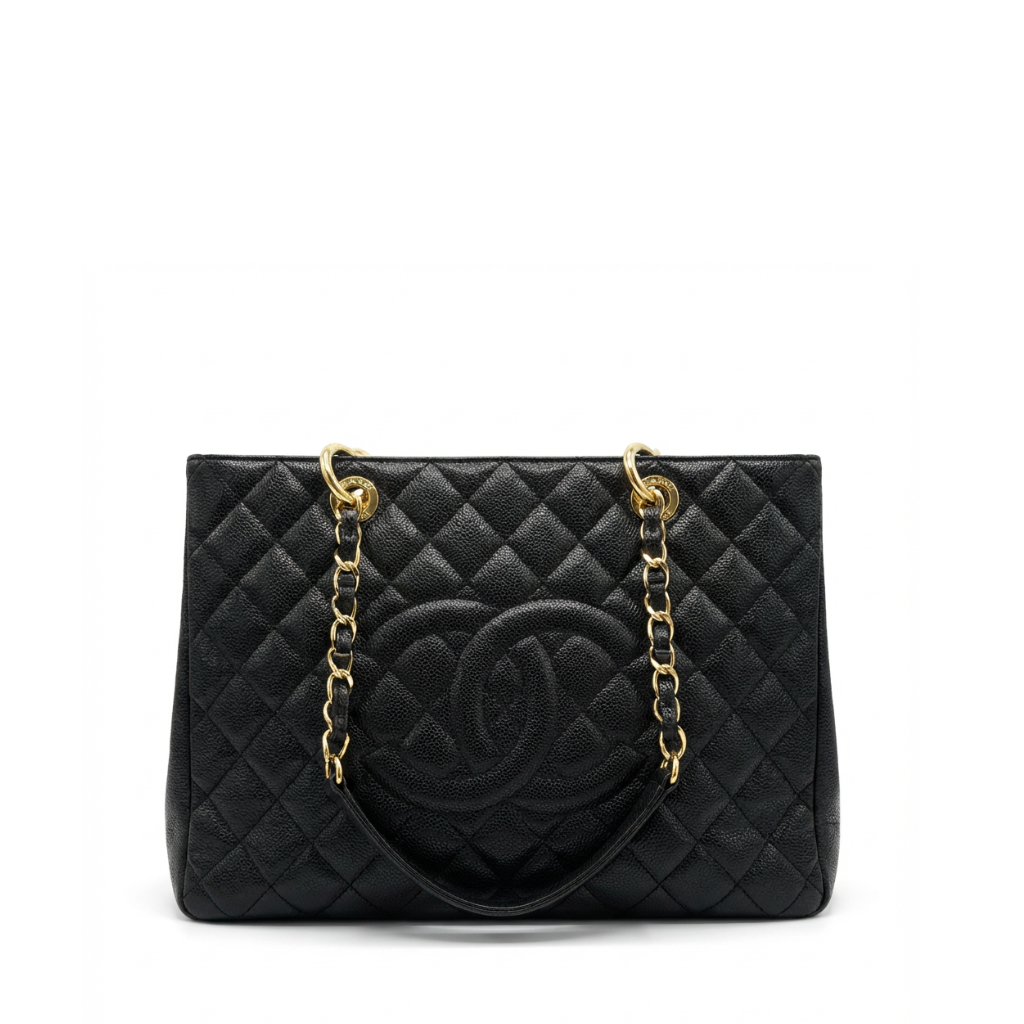 Chanel Grand Shopping Tote Quilted Caviar
