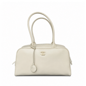 Chanel Large Bowling Bag In Beige