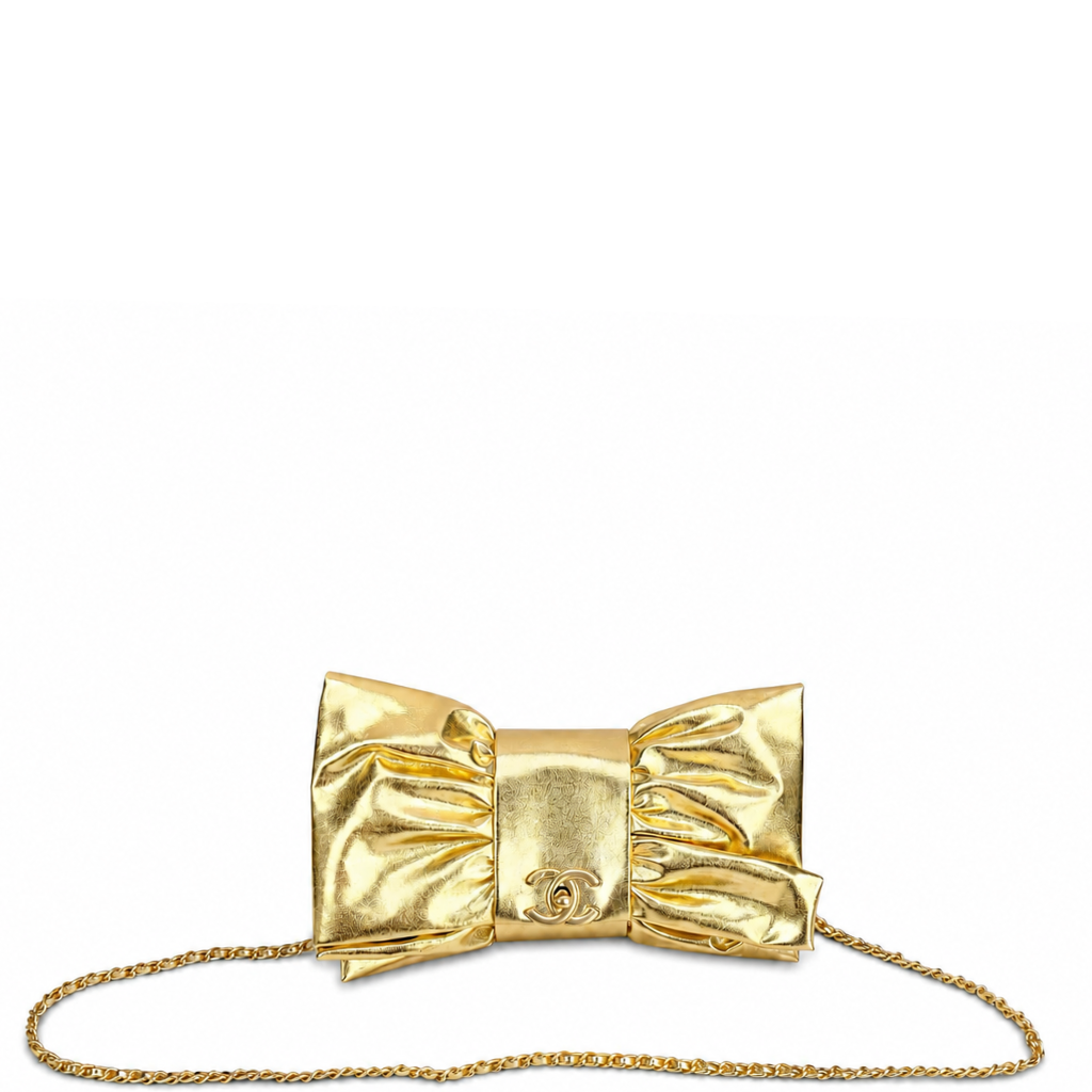 Chanel Elegant Evening Clutch Bow Purse