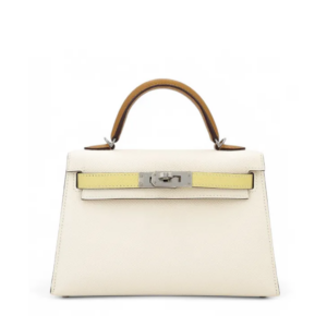 Hermes Kelly Mini 20 Veau Epsom Tricolore Palladium Hardwre