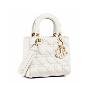 Mini Lady Dior Bag Latte Cannage Lambskin 17cm