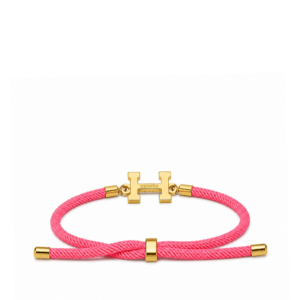 Hermès H-Cord Braided Bracelet In Pink