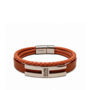 Hermès Tournis Tresse Bracelet In Gold Swift Leather