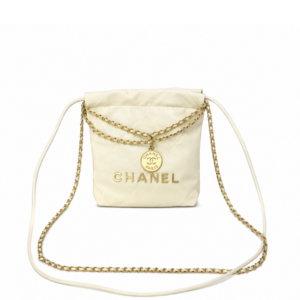Chanel Hobo Women's Shoulder Bag White 22 Small