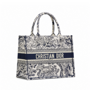 Large Dior Book Tote Blue Toile De (42 X 35 X 18.5 Cm)
