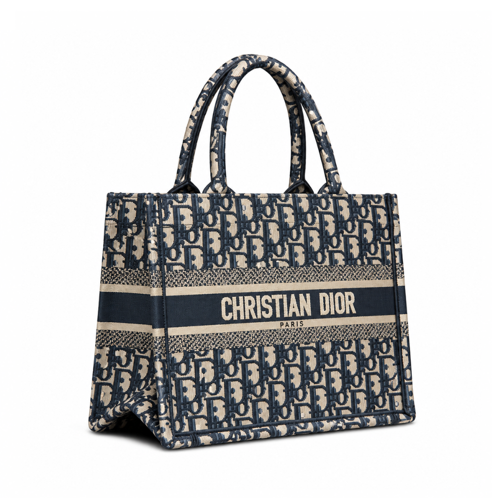 Small Dior Book Tote Blue Dior (26.5 X 21 X 14 Cm)
