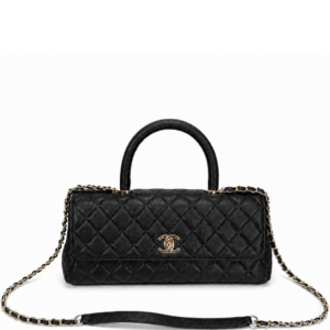 Chanel Caviar Quilted Maxi East West Coco Handle Flap Black