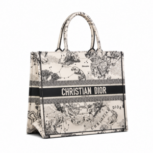 Large Dior Book Tote Latte Toile De (42 X 35 X 18.5 Cm)