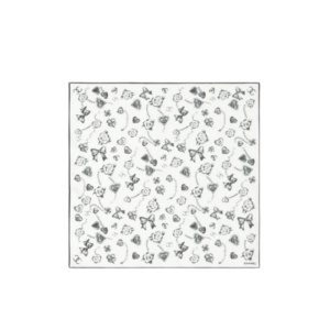 Chanel Square Scarf Twill Silk Black & White