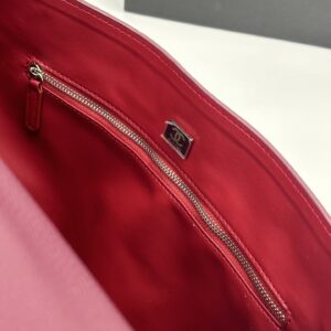 Chanel Maxi “Souplissimo” Large Flap Bag Burgundy Caviar Silver Hardware