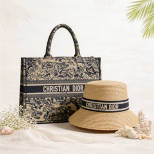 Christian Dior Summer Escape Book Tote Bag And Hat Set