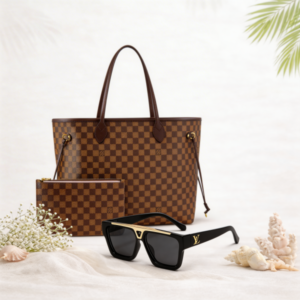 The Summer Monogram Set – – 2 Piece Bundle (Neverfull Bag+Glasses)